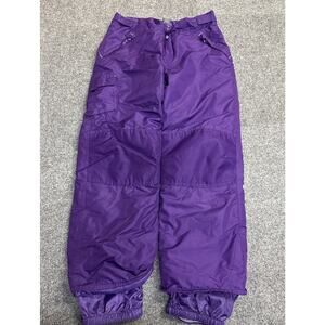 Champion Girl's Size XL 14/16 Purple Snow Ski Pants Adjustable Waist Zip Pockets
